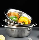 Küchenutensilien Edelstahl Schüssel Suppenbecken Gemüse und Früchte 304