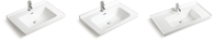 Einfacher sauberer keramischer Körper Art Wash Basins 100 Countertop-Badezimmer-Wannen cm rechteckige