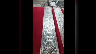 Antiker Glastürgriff, chinesischer geschnitzter Aluminiumplattengriff, Hoteltürgriff mit graviertem Logo, do