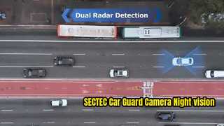 2026 SECTEC Car Guard Kamera 24/7 Parkplatz Radar Erkennung Objektiv Nachtsicht UBOXPRO APP Kontinuierliche R