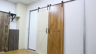 J-förmiges Hardware-Zubehörset für Aufhängeschienen für Scheunentore, Schiebetür, geräuschlose Führung