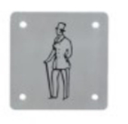 Acryl aus Edelstahl Badezimmer Licht Tür Nummern Zeichen Platten für Toiletten Toiletten