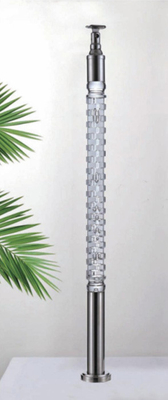 2024 Luxus-Innenarchitektur mit vorgefertigter Kristallsäule, Balustrade, Acrylbalustrade, Treppe, Treppenleitern