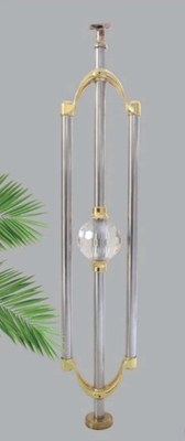 Rundrohr Acryl Balustrade Post Kristall Treppe Balkon Säule Säule für Acryl Geländer Modernes Design