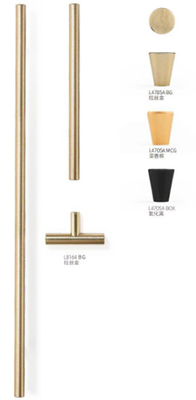 Massivaluminiumlegierung Einbauteile Möbel Schrank Schrank Griff für Heimdekoration L 150mm x W34.5mm x D 18.4m
