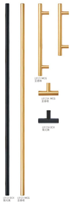 Massivaluminiumlegierung Einbauteile Möbel Schrank Schrank Griff für Heimdekoration L 150mm x W34.5mm x D 18.4m