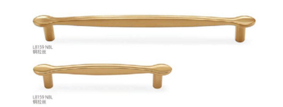 Neuer europäischer Stil Luxus Zinklegierung Bürste Nickel Gold Gerade Bar Schrank Tür Hardware Innenraum Schrank Knurled Hand