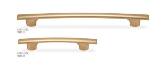 Neuer europäischer Stil Luxus Zinklegierung Bürste Nickel Gold Gerade Bar Schrank Tür Hardware Innenraum Schrank Knurled Hand