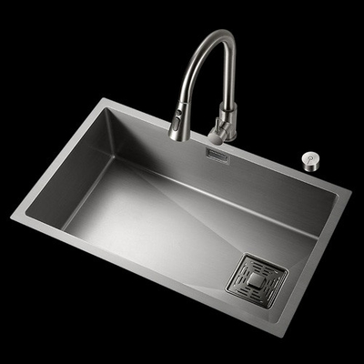 Großhandel Einfacher Entwurf Custom Modern Rechteckiger Metall Messing Chrom Doppelküchenwaschbecken für den Heimgebrauch