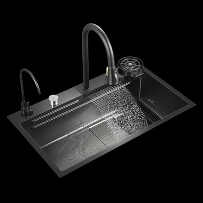 Großhandel Einfacher Entwurf Custom Modern Rechteckiger Metall Messing Chrom Doppelküchenwaschbecken für den Heimgebrauch