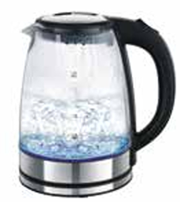 1.8L Glas heißer elektrischer Wasserkocher mit blauem Licht, der automatisch abschaltet