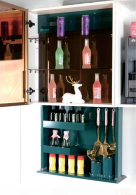 600 mm-1000 mm Speisekammer Lagerung Organisator Teller Geschirrregal Aufzug System Aufzug Korb Küche versteckt im Schrank Ziehen Sie herunter Karton