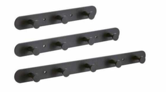 Solid Stainless Steel 304 Clothes Hook Kitchen and Bathroom Hardware Accessories Row Hook Black Satin Manufacturers Wholesale
