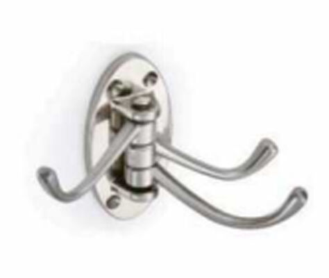 Arm Foldable Swivel Rotating Triple Prongs Clothes Coat Towel Robe Hook