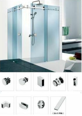 Contemporary Frameless-Type Sliding Glass Shower Room Customized Art Glass Side Opening Waterproof Bathroom for Courtyard Hotels