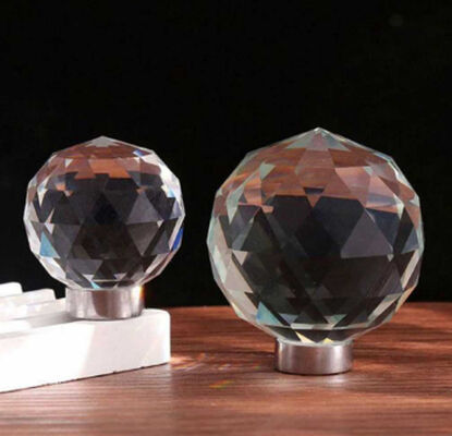 Modern Style Crystal Cabinet Handles Zinc Ball Knobs for Wardrobe Drawer Kitchen & Bathroom Dresser Decorative Crystals