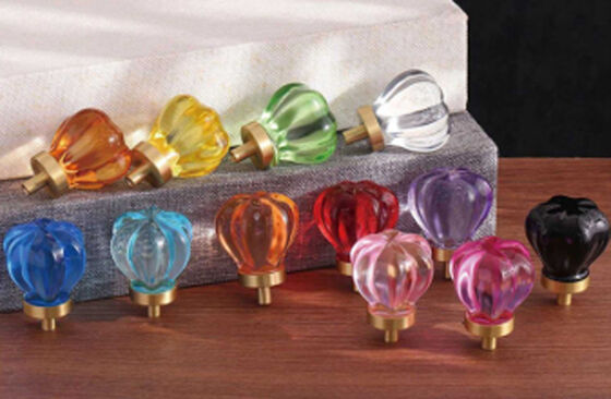 Light Luxury Drawer Crystal Handle Bedside Cabinet Door Handle Crystal Pigeon Egg Porch Cabinet Door Handle