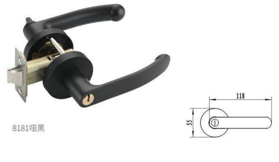 Cost-Effective Modern Matte Zinc Alloy Door Lever Handle for Apartment & Hotel Interior Doors