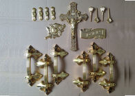 Begräbnis- Sarg-Zusatz-Plastikgold überzogene Dekoration Christian Craft Pull Gloves