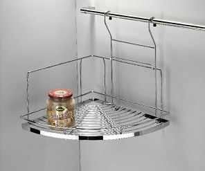 Silberne Farbmoderne Küchen-Zusatz-Edelstahl-Doppelt-Regal-Ecke