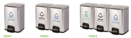 Abfalleimer-rechteckiger Edelstahl-Pedal-Mülleimer der Küchen-30L