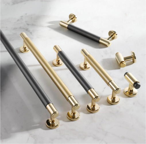 American New Aluminium Knurled Simple Gold T Bar 128mm Möbel Schrank Schrank Schrank Schrank Schrank Türziehgriffe
