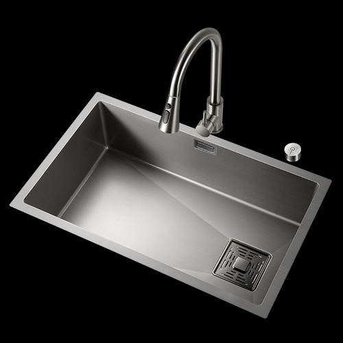 Großhandel Einfacher Entwurf Custom Modern Rechteckiger Metall Messing Chrom Doppelküchenwaschbecken für den Heimgebrauch