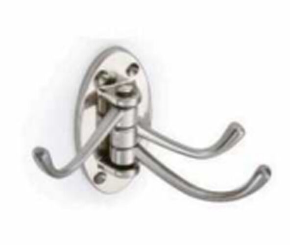 Arm Foldable Swivel Rotating Triple Prongs Clothes Coat Towel Robe Hook