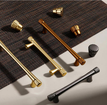 Neues Design Gold Zinklegierung Küchenschränke Tür ziehen Schrank zieht und Knöpfe Griff Schrankengriffen