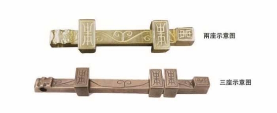 GRH Chinesischer Stil Torriegel und Bolzen Antiker Reinkupfer-Schlossverschluss für antike Holztüren