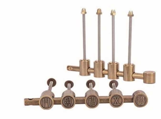 Verborgener Kupfer-Einbautürriegel, Türschloss, Verriegelungsfunktion und Ausführung in satiniertem Nickel für Sicherheitszwecke