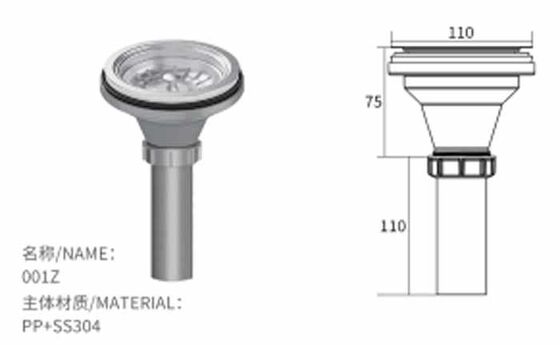 Moderner hochwertiger Einzel-Edelstahl-Tassen-Spülen-Abtropfer für Küchenspülen-Abflussrohr, Waschbecken-Abfallabfluss, Großhandelsprodukt