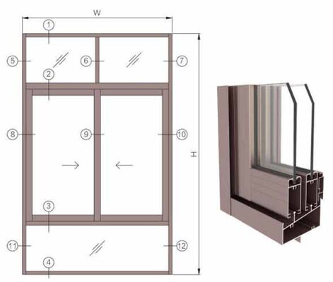 OEM Farbpulver beschichtete Aluminium-Extrusionsprofile machen beliebte Schiebefenster und Türen Aluminium-Abschnittsprofile