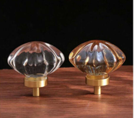 30mm Breite Moderne einfache Kristallglasgriffe Topfdeckel Topf Teekanne Hardware Schrank Schubladenknöpfe
