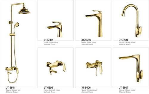 Goldener Messingbadezimmer-Becken-Luxushahn-einzelner Loch-Berg 18L/Min